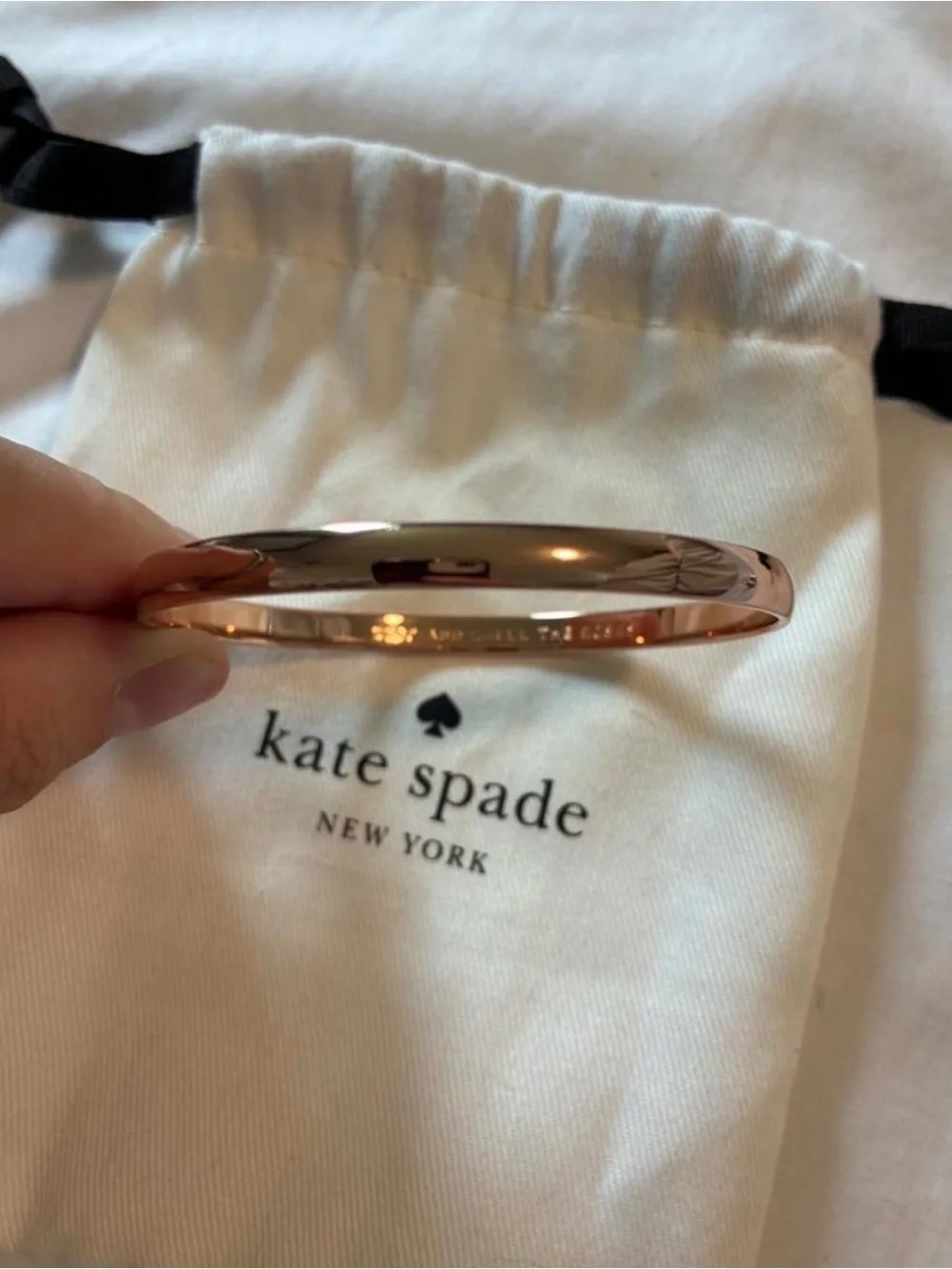 Kate Spade Rose Gold Bangle Stop & Smell The Roses